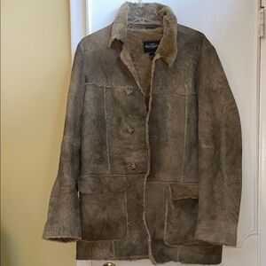 Men's Shearling Earl Jean Jacket Tan size S great quality almost new
